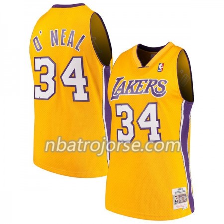 Män Los Angeles Lakers Tröja Shaquille O`Neal 34 Hardwood Classics Grå Swingman